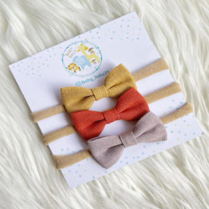 Set Cintillos Corbata Lino #1