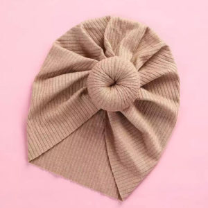 Turbante Para Niñas Beige Oscuro