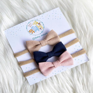 Set Cintillos Corbata Lino #3