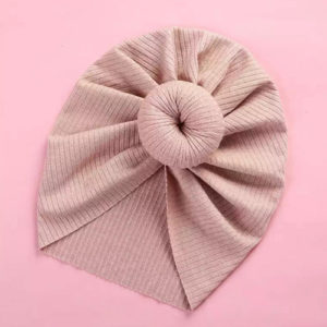 Turbante Para Niñas Beige Claro