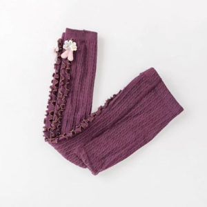 Pantys Sin Pie Con Aplique Morada