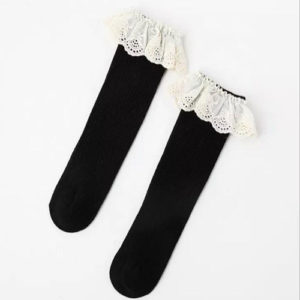 Calcetas Con Encaje Negro
