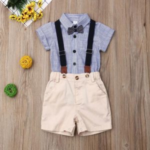 Conjunto Short Corbatín Azul