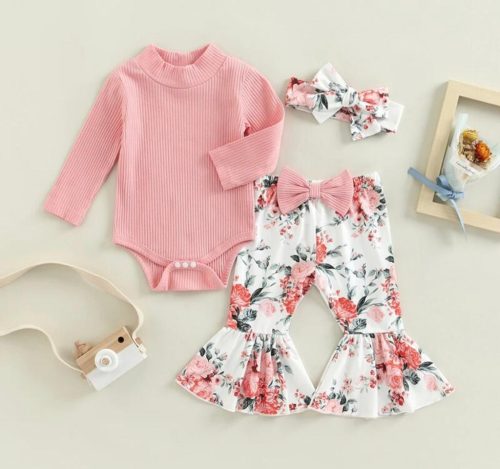Conjunto Palazzo Flores Coral M/Larga